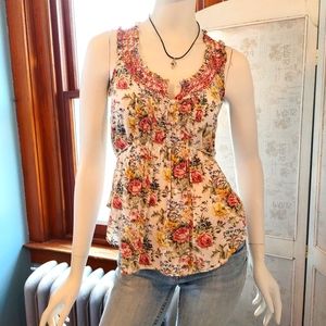 American Rag flowy Floral sleeveless blouse Sz. S